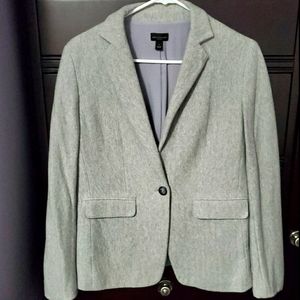 Ann Taylor Factory One Button Gray Blazer